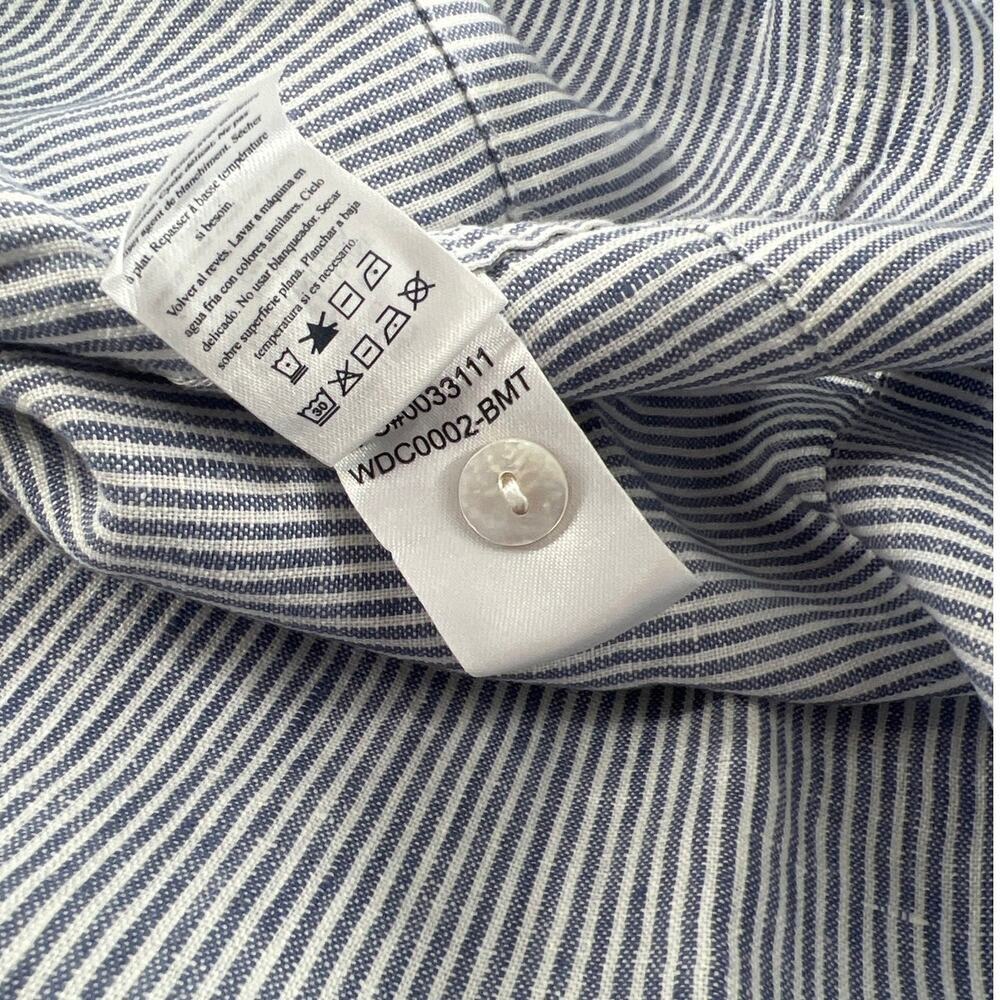Faherty Blue Mini Stripe Isha Dress XL - Picture 11 of 13